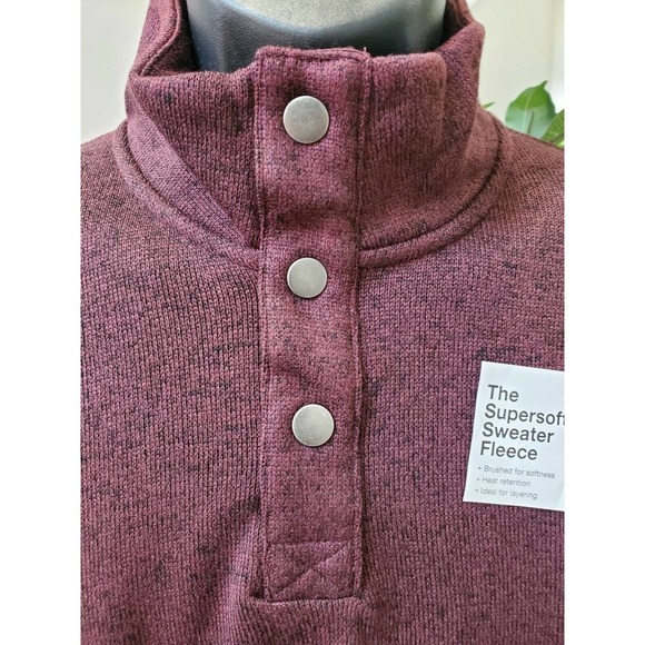 Sonoma Men's Blue & Maroon 100% Polyester Long Sleeve Supersoft Sweater Size XL - Picture 3 of 12